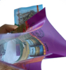  Bolsa de plástico con cierre hermético transparente y resellable con logotipo personalizado, bolsa de plástico plana Mylar con orificio para colgar, bolsas resellables frontales transparentes