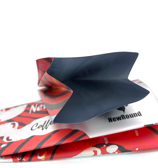 Bolsa reforzada personalizada con sello Stabilo, bolsa de café con sello cuádruple, papel de aluminio