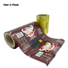 Película de envasado de alimentos de papel de aluminio impresa personalizada/rollo de película de embalaje de bolsita laminada de plástico para refrigerio
