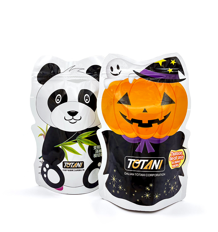 Bolsas de Mylar con forma personalizada, embalaje de dulces con cierre de cremallera a prueba de olores impreso personalizado, bolsa de aperitivos para Halloween