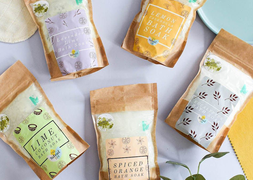 Bolsas de frutas secas a granel personalizadas con ventana transparente