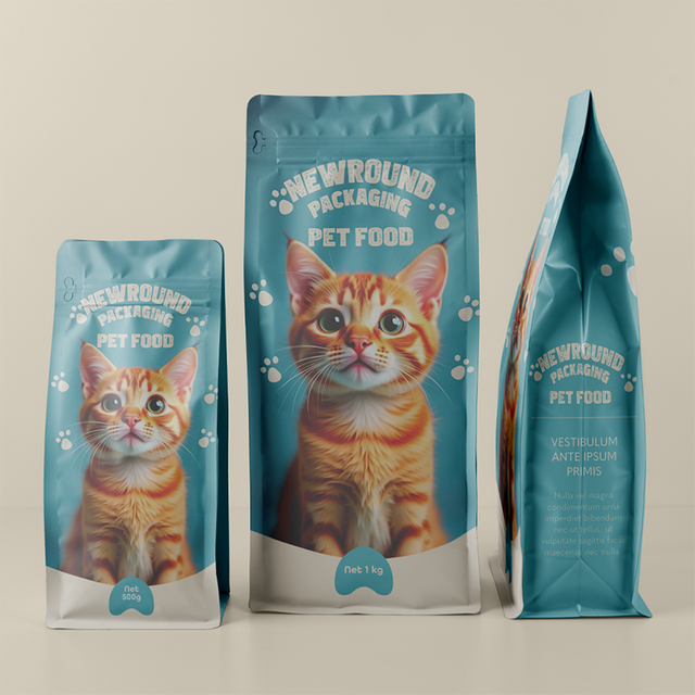 Bolsas de refuerzo laterales de aluminio premium para comida para mascotas
