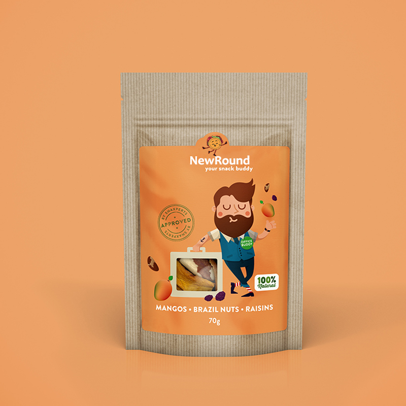 Bolsa de pie de papel kraft con cerradura de cremallera