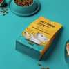 Bolso de comida para mascotas de fondo plano