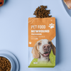 Bolsas de comida para perros de fondo plano 100% reciclable