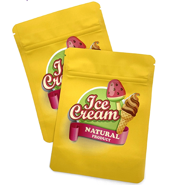 Bolsas de embalaje de aluminio Ziplock, venta al por mayor, bolsas holográficas de plástico con cierre de cremallera a prueba de niños 3,5 Mylar para embalaje