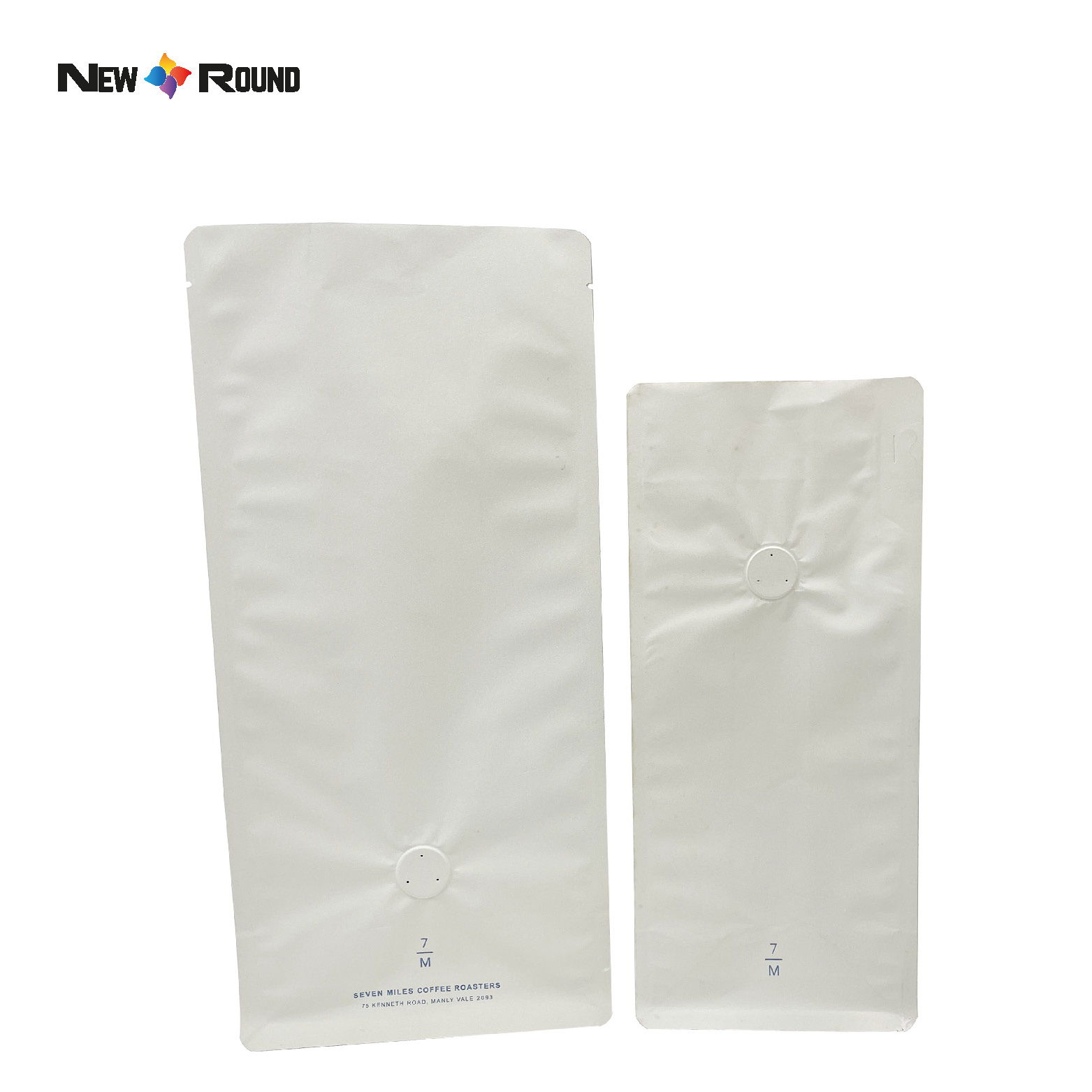 Bolsas de café de fondo plano en polvo de café con impresión personalizada con mangas