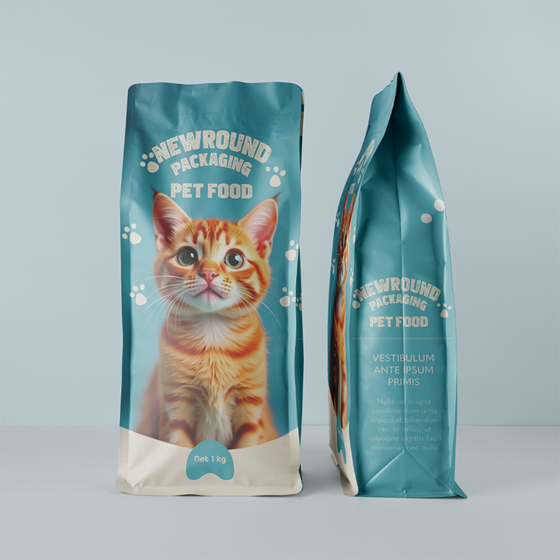 Bolsas de refuerzo laterales de aluminio premium para comida para mascotas