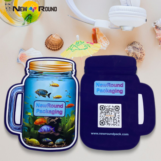 Material de bolsas mylar de embalaje de corte personalizado