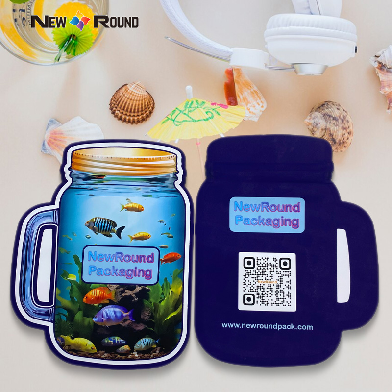 Material de bolsas mylar de embalaje de corte personalizado