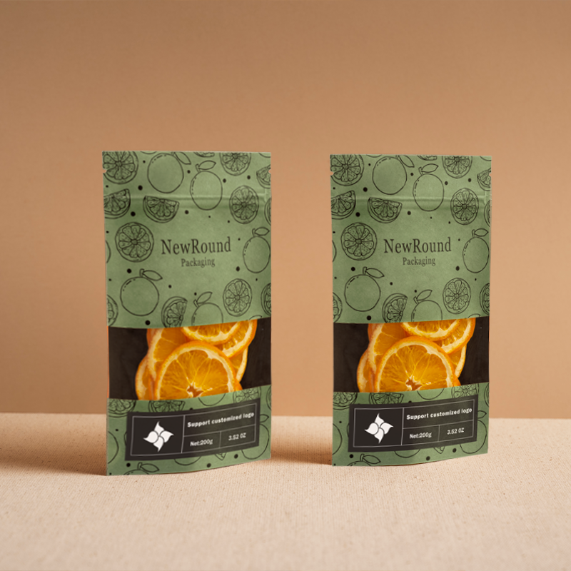 Paper Kraft Paper Packaing Bags con ventana