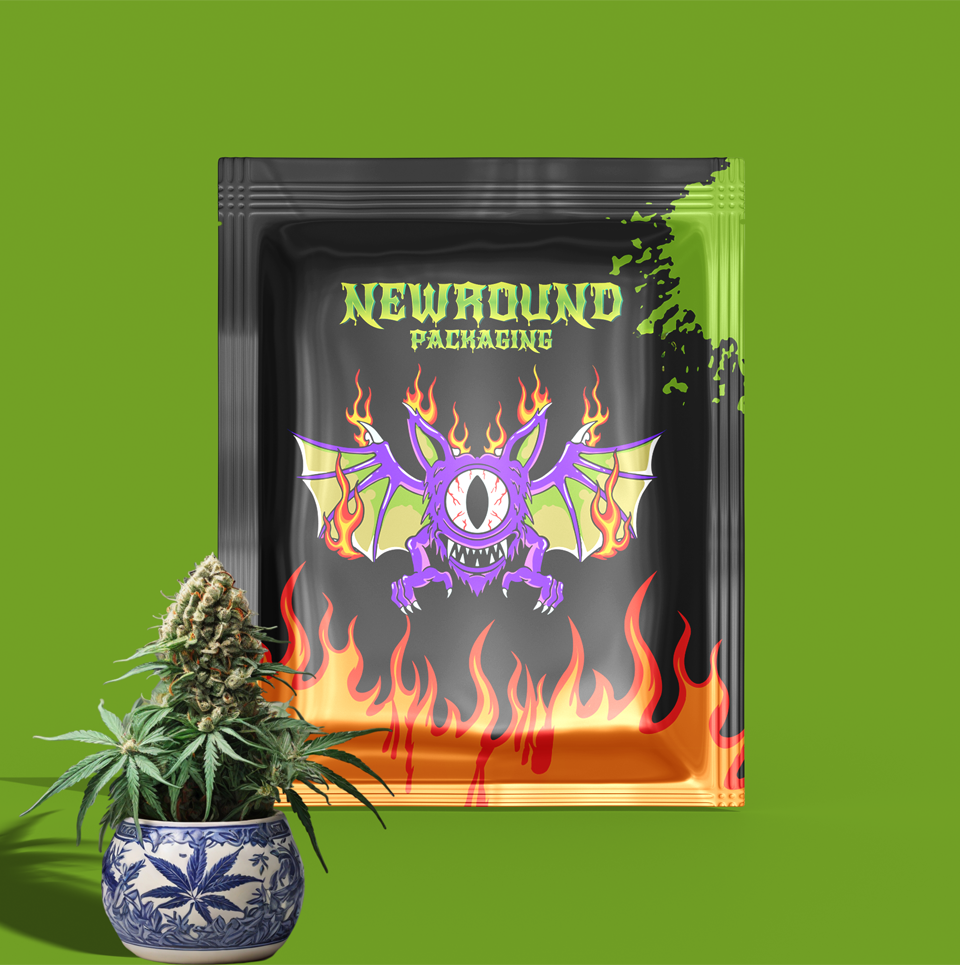 Bolsas con cremallera a prueba de niños para comestibles de cannabis
