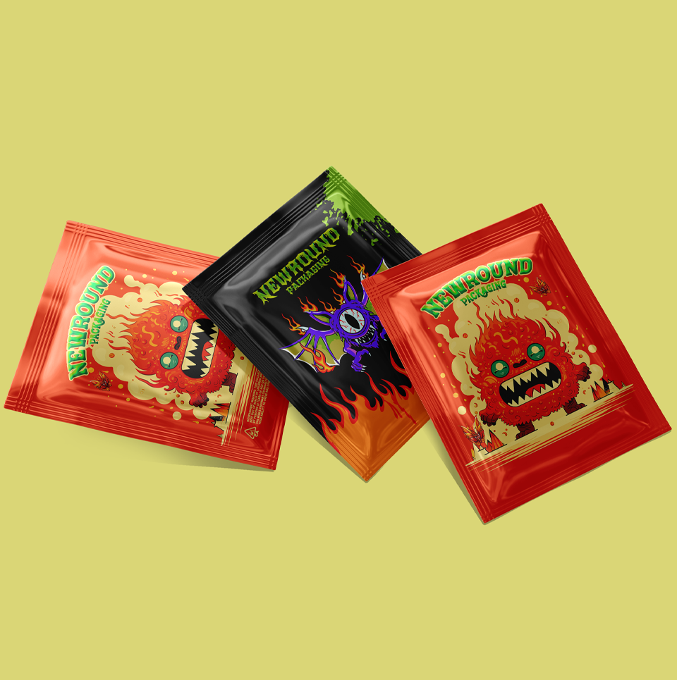Embalaje de flores de cannabis bolsas herméticas de 3 lados con UV 
