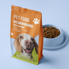 Bolsas de comida para perros de fondo plano 100% reciclable