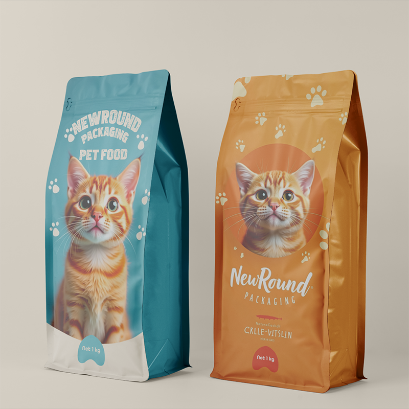 Bolsas de refuerzo laterales de aluminio premium para comida para mascotas