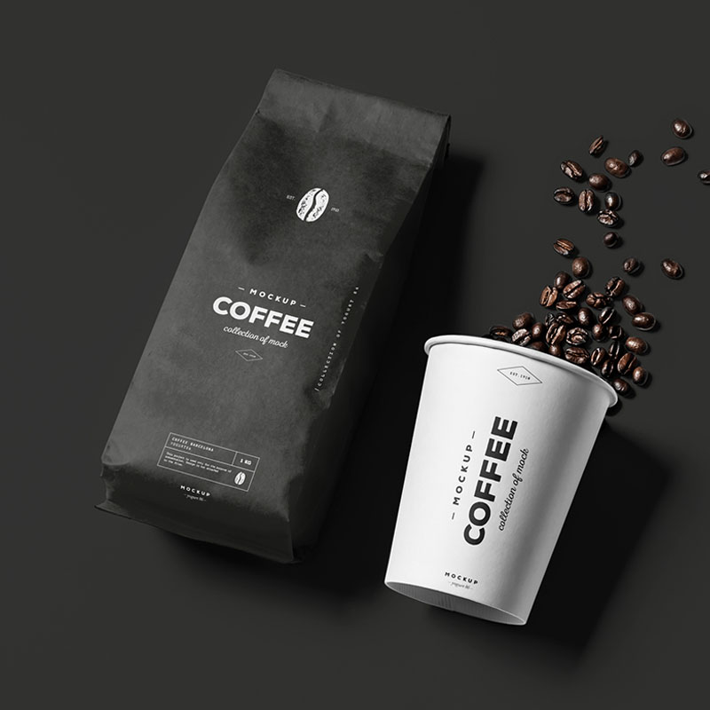 Bolsas de doble uso compostables para café y bocadillos