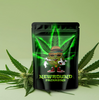 Bolsa de marihuana de bloqueo de cremallera de pie.