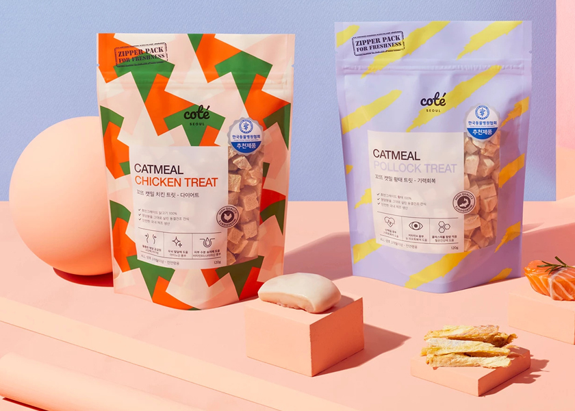 Bolsas de comida para mascotas ecológicas transparentes