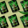 Bolsa de marihuana de bloqueo de cremallera de pie.