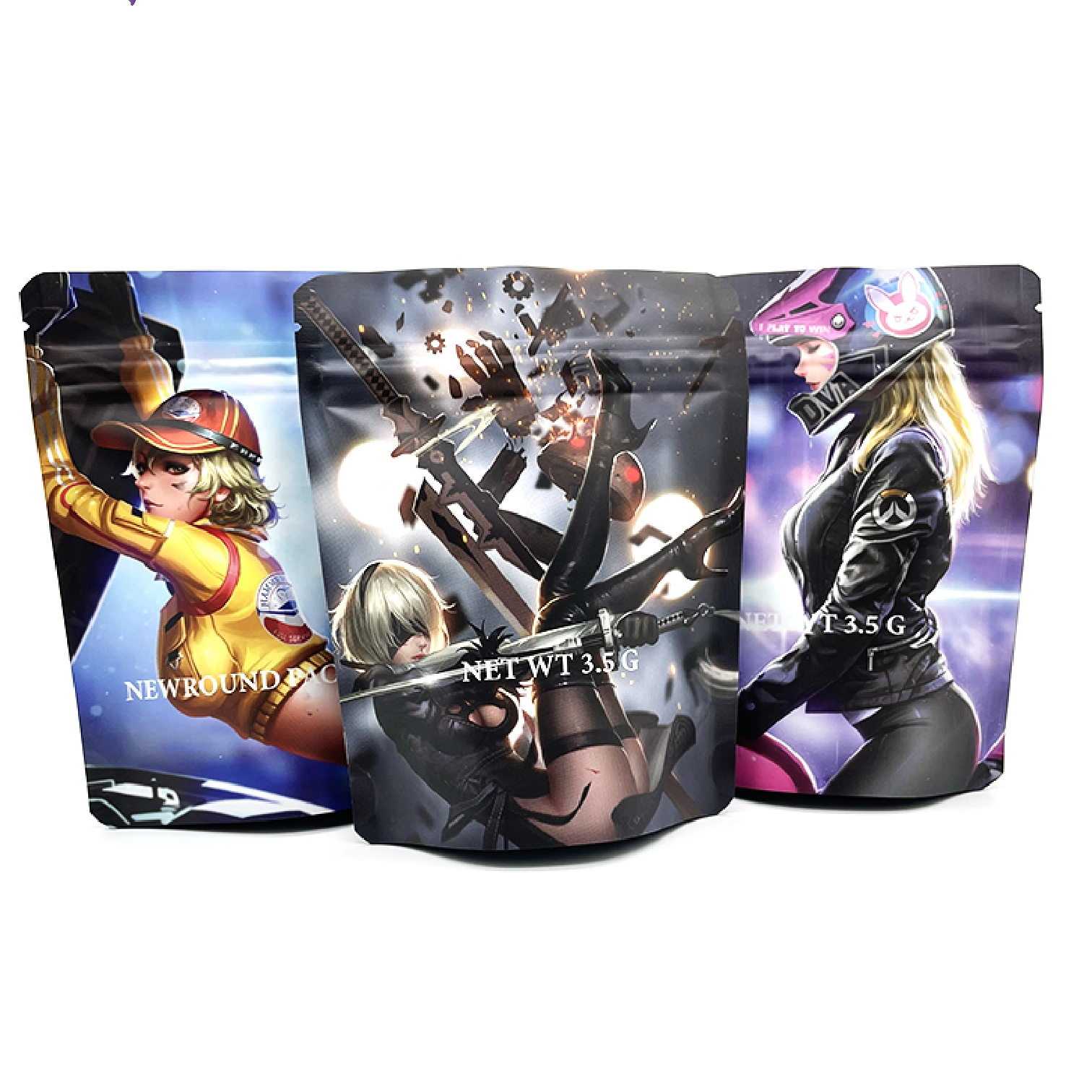 La prueba laminada mate del olor de la bolsa de plástico de Mylar se levanta el bolso de Doypack con la cremallera de Reasealabel de la prueba del niño