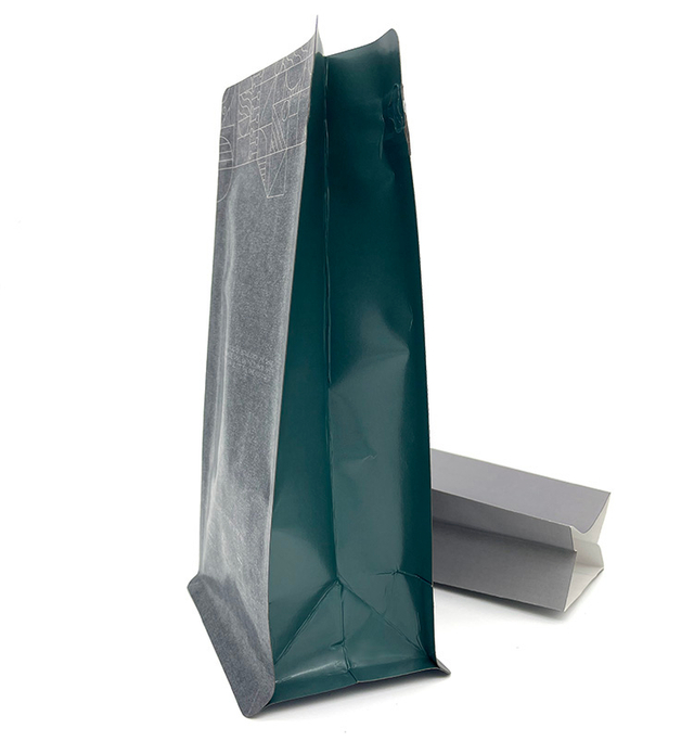 Bolsa de café asequible de calidad al por mayor con válvula de bolsas de granos de café con refuerzo lateral de papel de aluminio