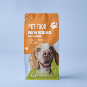 Bolsas de comida para perros de fondo plano 100% reciclable