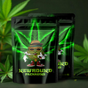 Bolsa de marihuana de bloqueo de cremallera de pie.