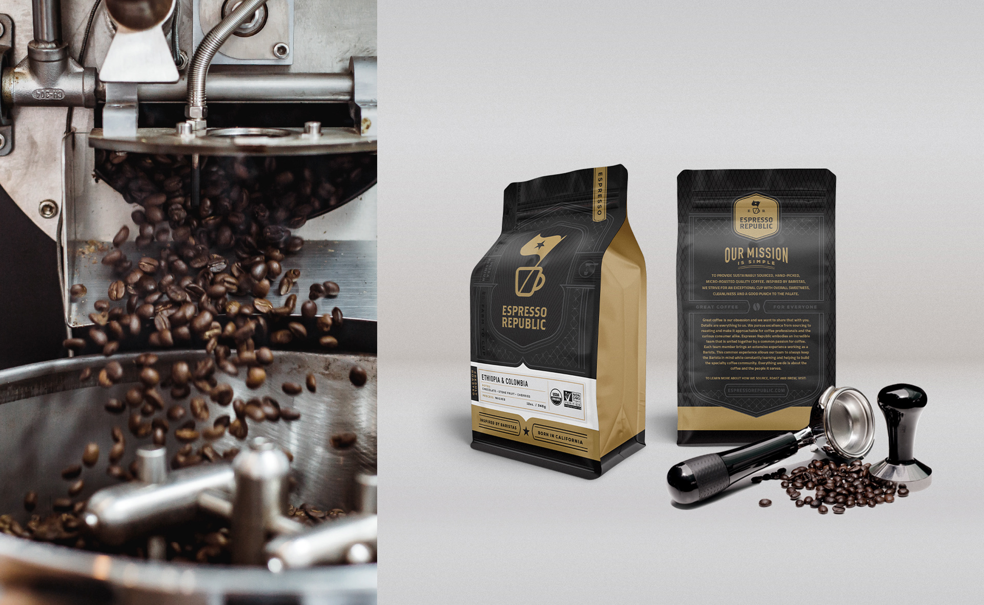 Bolsas de v&aacute;lvula de caf&eacute; de pl&aacute;stico recicladas