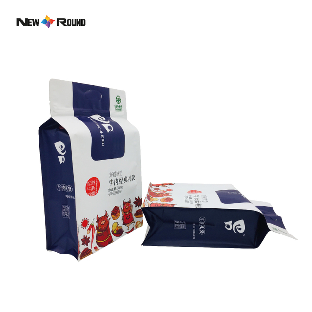 El acondicionamiento de los alimentos que se puede volver a sellar se levanta el bolso autosellante del papel de aluminio de los bolsos de los bocados de los frutos secos