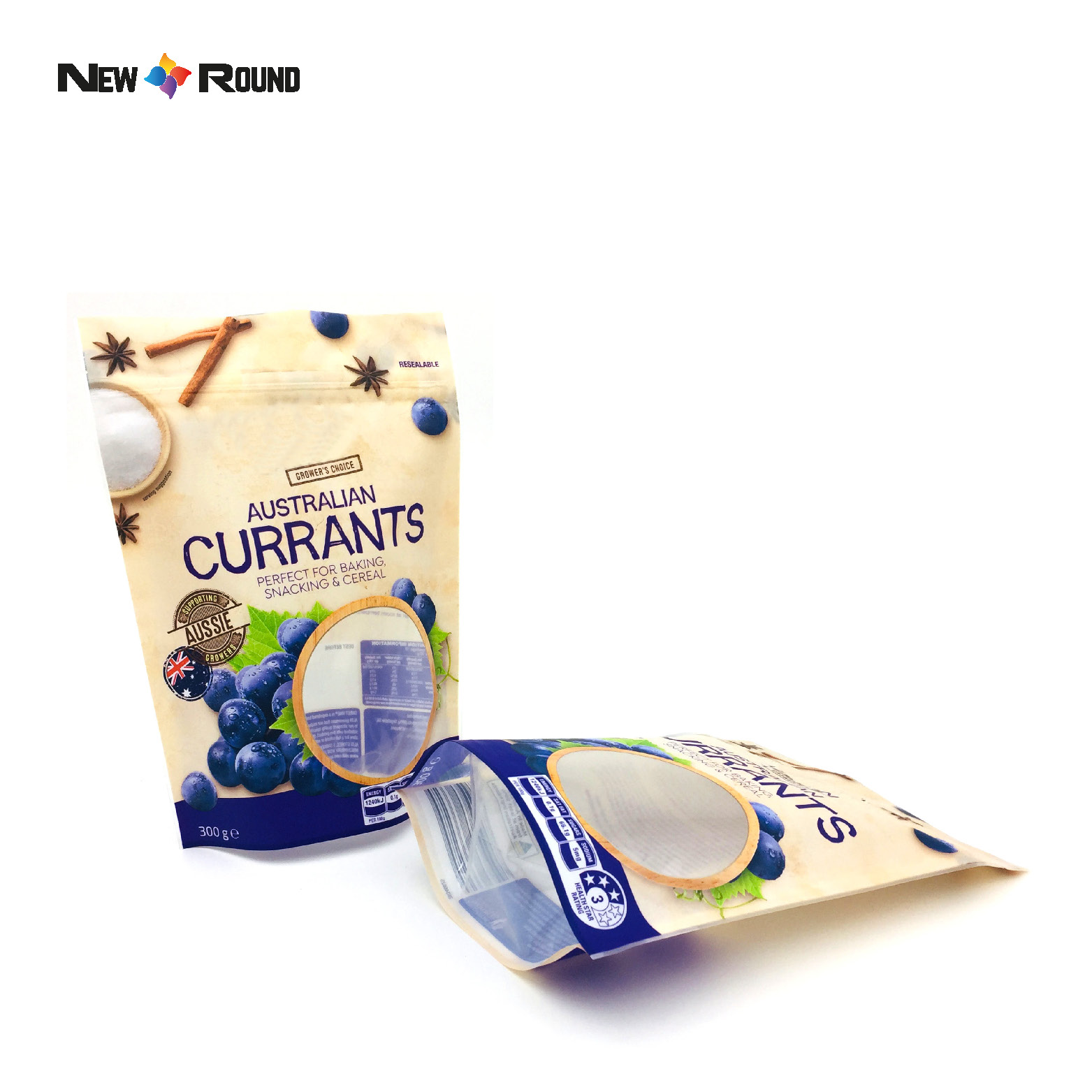 Mylar Snack Bag Ziplock Stand Up Bolsas Bolsas Ziplock de papel Kraft Bolsas de embalaje de anacardos mezclados