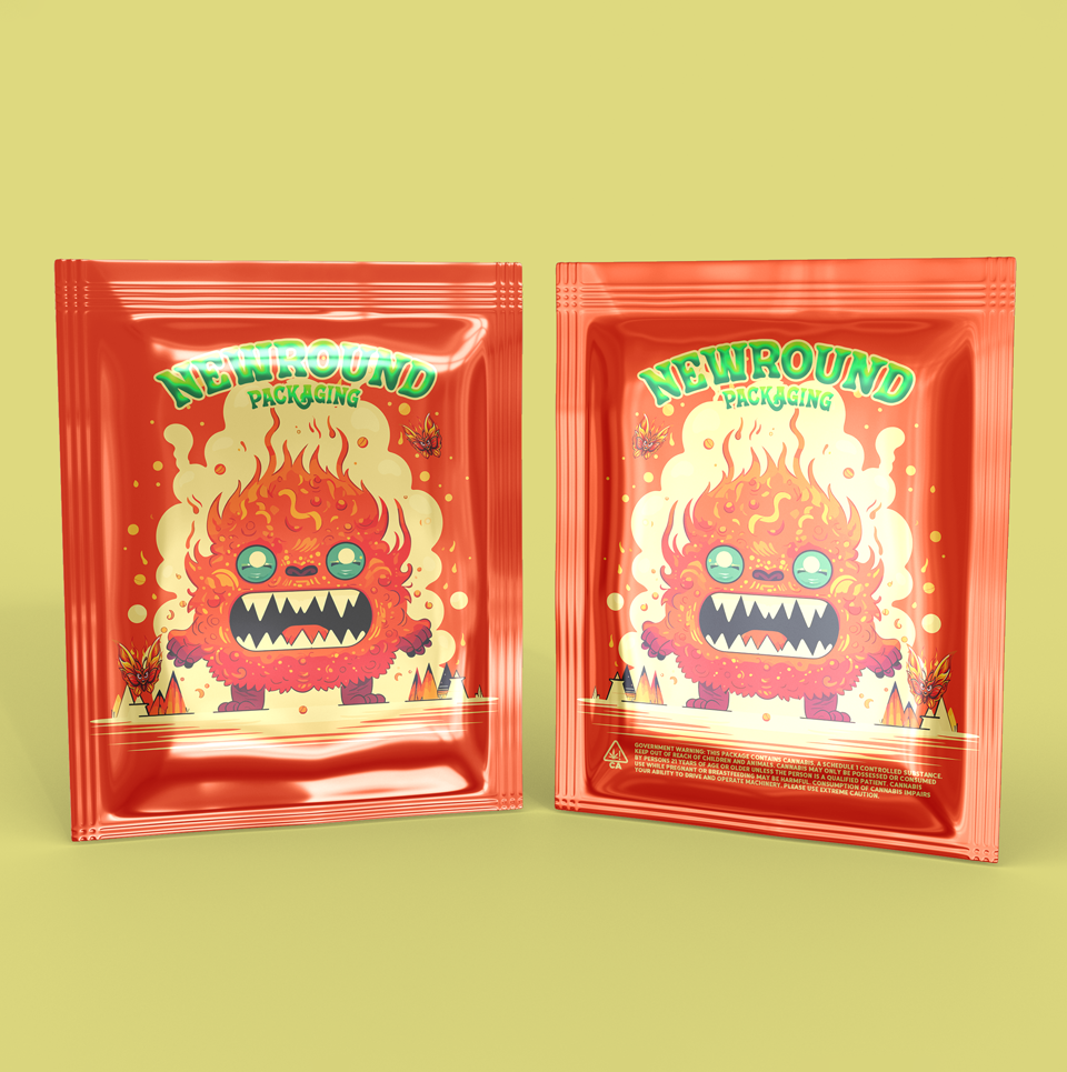 Embalaje de flores de cannabis bolsas herméticas de 3 lados con UV 