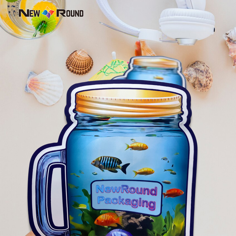 Material de bolsas mylar de embalaje de corte personalizado