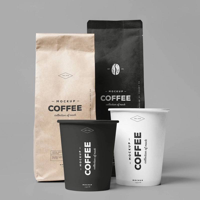 Bolsas de doble uso compostables para café y bocadillos