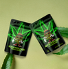 Bolsa de marihuana de bloqueo de cremallera de pie.