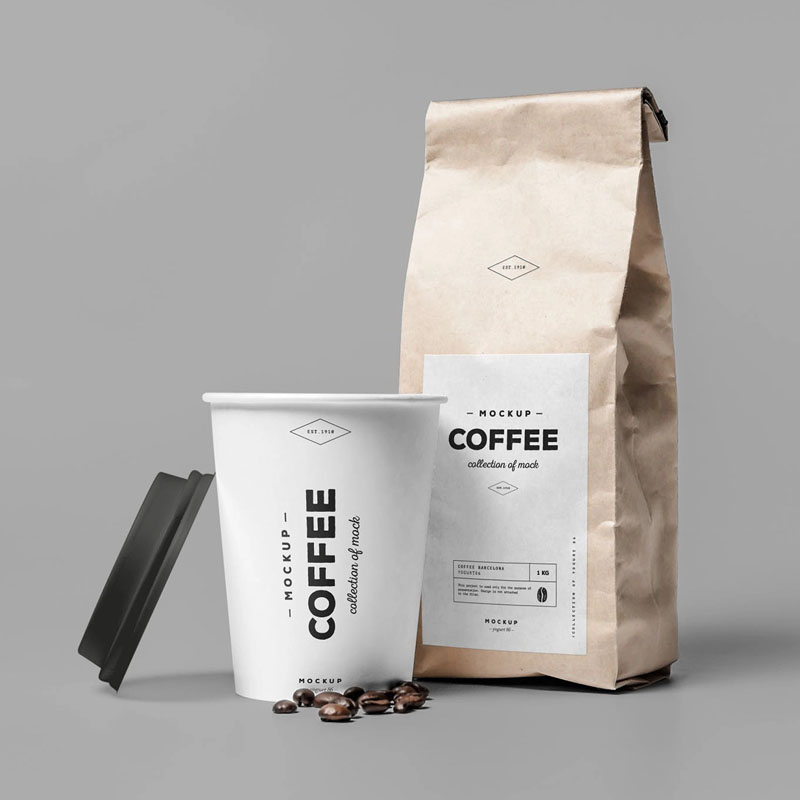 Bolsas de doble uso compostables para café y bocadillos