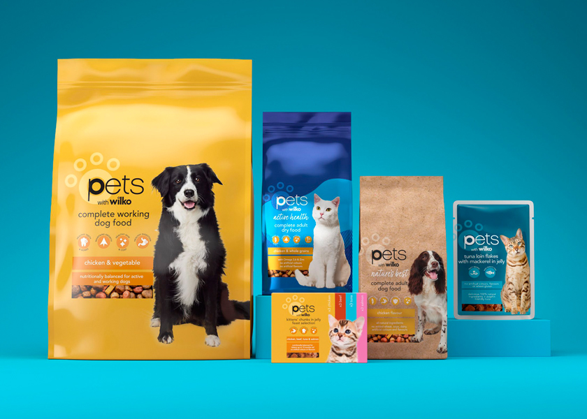 Bolsas de almacenamiento de alimentos para mascotas de grado humano reciclable con cierre de cremallera