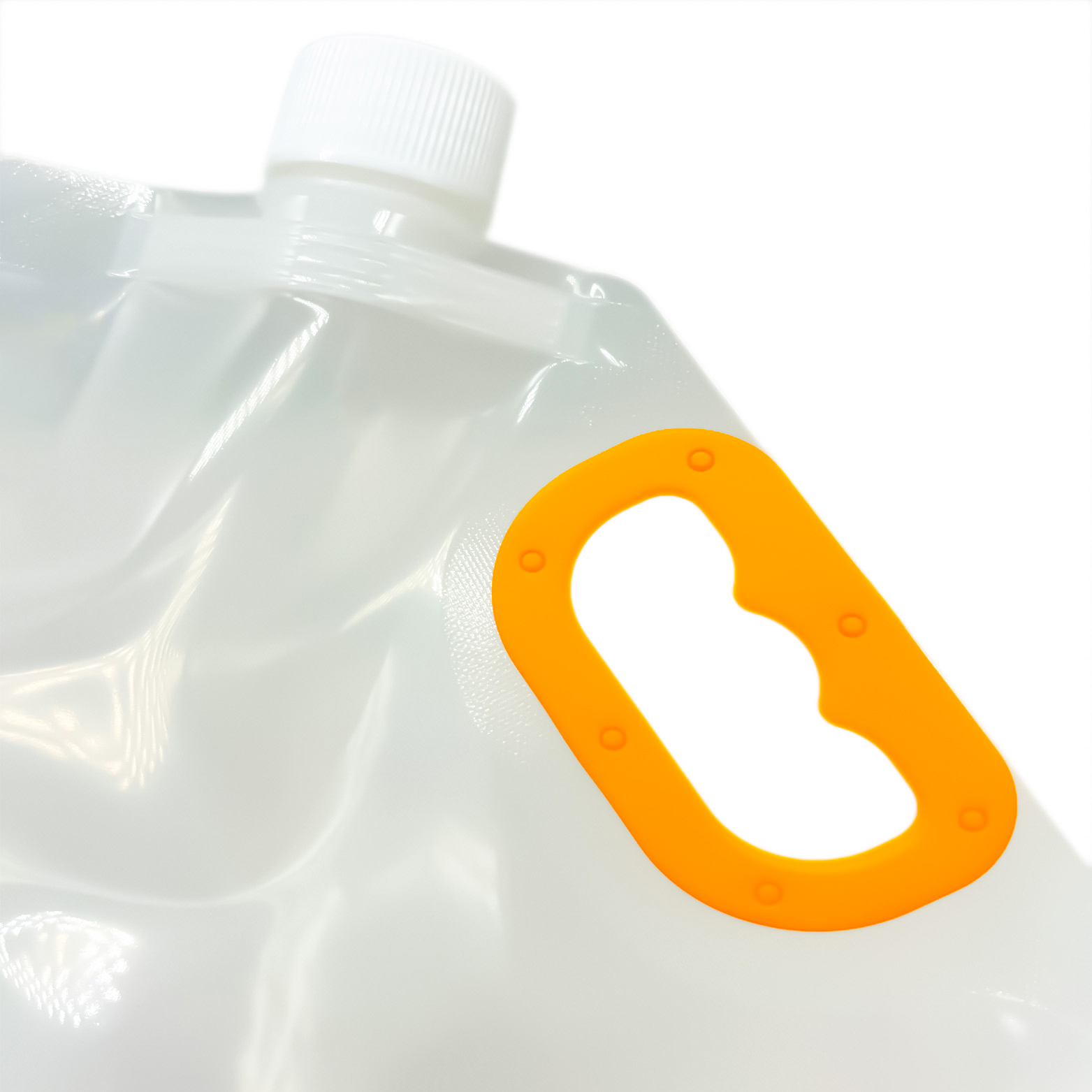 Venta al por mayor de plástico transparente transparente, bolsa desechable de pie, bolsa con boquilla para jugo/agua/líquido, con asa