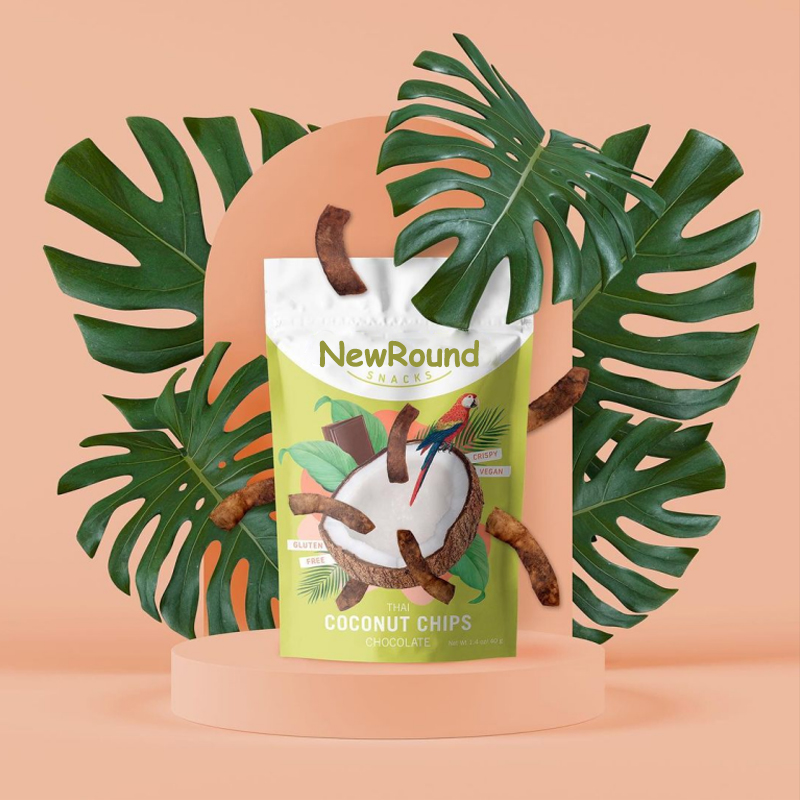 Embalaje de alimentos impreso Bolsa para chips de coco