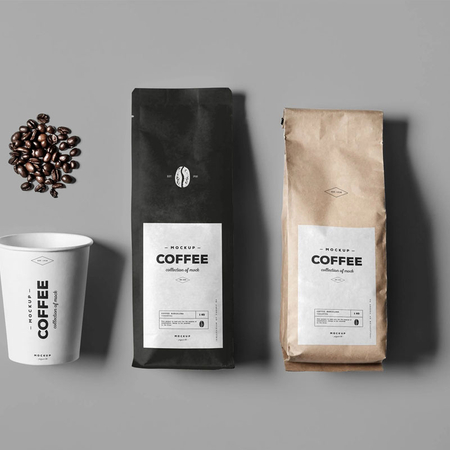 Bolsas de doble uso compostables para café y bocadillos