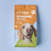 Bolsas de comida para perros de fondo plano 100% reciclable