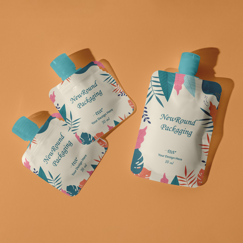 Bolsas de boquilla de pie con tapa fácil para un almacenamiento conveniente